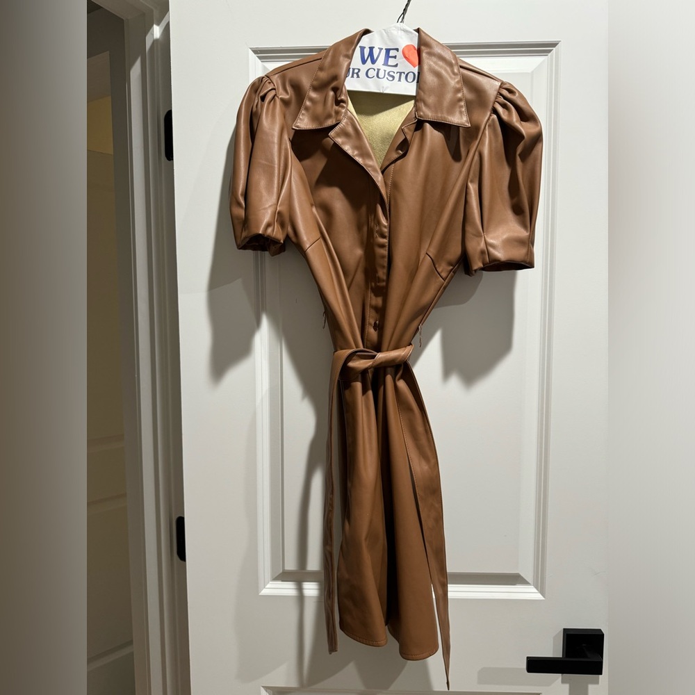 Faux Leather Dress